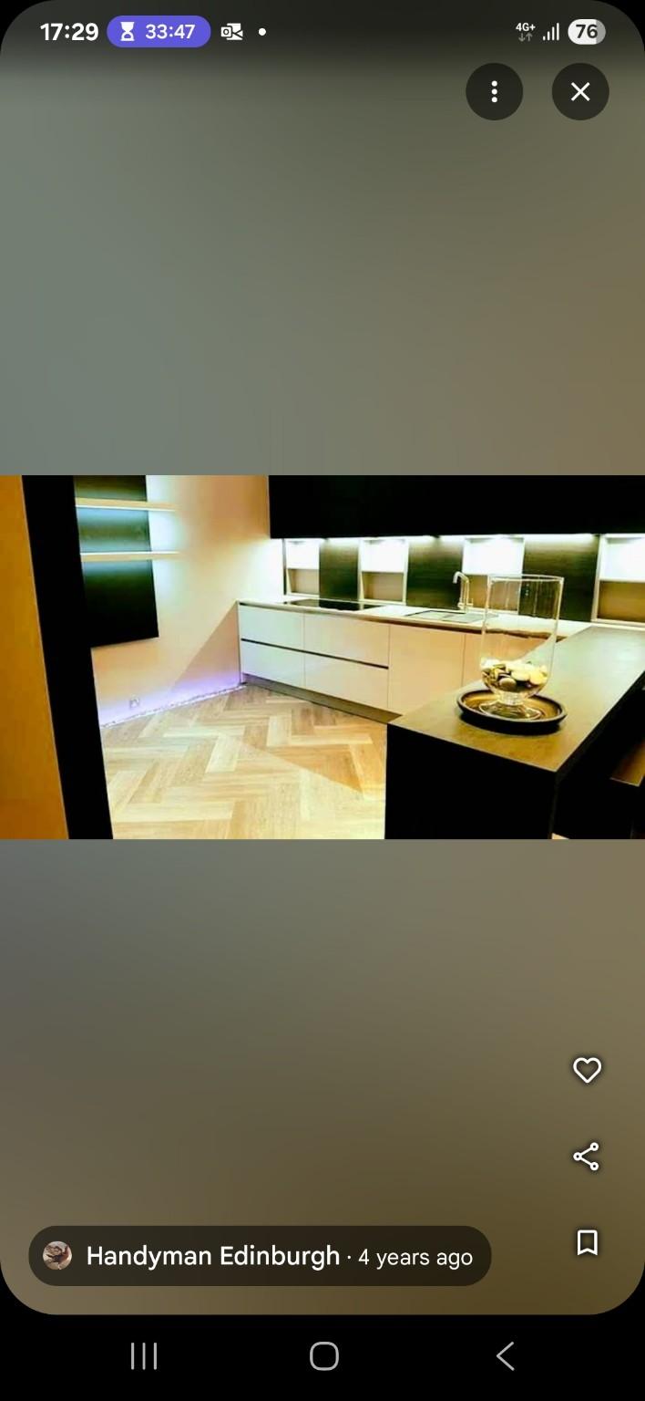 Under-cabinet LED lighting and kitchen electrical installation
